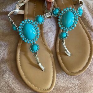 BCBGeneration turquoise sandals 9.5B EUC